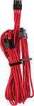 Câbles PCIe (connecteur double) type 4 Gen 4 à gainage individuel CORSAIR Premium – rouges