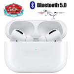 Bluetooth 5.0 wireless earbud waterproof 3D stereo headset with [24-hour charging box] in-ear built-in microphone headset with deep bass advanced sound, suitable for Apple/airpods Bluetooth headset