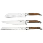 Knivset 3 delar, Olive