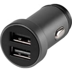 VIVANCO 2xUSB billaddare 2,4A+2,4A 12V svart