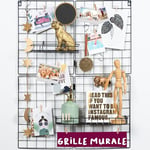Gadgy Grille Murale | Set 2 Grille Photo | Organisateur de Bureau Mural | Mémo avec des Acces-soires | Grille Murale pour Accrocher des Photos | 60,5 x 79,5 cm.