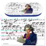 Set med glasögonetui ludwig van beethoven i metall och putsduk