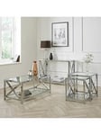 Very Home Christie Glass And Chrome Nest Of 2 Tables