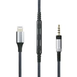Replacement Cable Compatible with Sennheiser Momentum, Momentum 2.0, HD1 Headphones, Cord Remote Volume & Mic Compatible with iPhone Xs/XS Max/XR/X / 8/8 Plus / 7/7plus