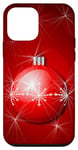 Coque pour iPhone 12 mini Décoration de boule de Noël rouge.