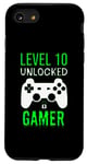 iPhone SE (2020) / 7 / 8 Gamer 10th Birthday Funny - Level 10 Unlocked Gamer Case