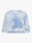 BOSS Kids' Tie Dye Logo Sweatshirt, Light Sky