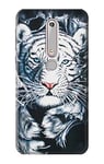 White Tiger Case Cover For Nokia 6.1, Nokia 6 2018