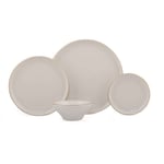 Hermia tallriksset creme/guld, 16 delar