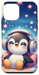 iPhone 12 mini Kawaii Penguin Headphones: The Penguin's Playlist Case