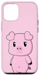 Coque pour iPhone 14 Pro Petit cochon mignon avec cœurs