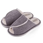Herrspa Slide Tofflor med Justerbar Rem och Mjuk Frotté Foder（7.5-8）