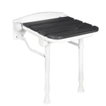 qazxsw Bathroom Foldable Seat Shower Stool Wall Bench Bathroom Wall Bench Bath Chair with PS Modified Material Seat and Support Legs