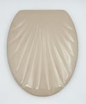 Adob Lunette de WC en Duroplast forme de coquillage beige, 14875
