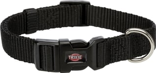 Trixie Premium Halsb., M-L: 35 - 55 Cm/20 Mm, Sort