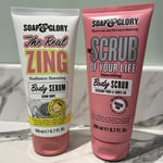 Soap & Glory The Real Zing Radiance Boosting Body Serum Full Size 200ml + Scrub