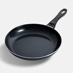 BK Vivid Frying Pan Skillet with PFAS-Free Ceramic Non-Stick Coating, 26cm, Stay-Cool Handle, Dishwasher Safe, Oven Safe, Black