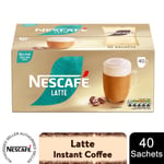Nescafe Gold Instant Coffee Sachets 40 Latte Low Sugar