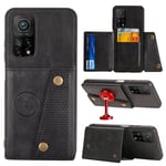 Xiaomi Mi 10T Pro - Elegant Skal med Kortplatser Svart