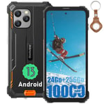 Smartphone Incassable Blackview BV8900 Pro 6,5 pouces 16Go+256Go Android 13 64MP+8MP+16MP 10380mAh 33W Étanché NFC avec UWB Orange