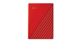 Wd - my passport 2to rouge - disque dur externe portable avec sauvegarde automatique et protection par mot de passe