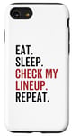Coque pour iPhone SE (2020) / 7 / 8 Eat Sleep Check My Lineup Repeat Funny Fantasy Football