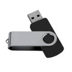 KaariFirefly Creative Rotatable U disk USB 2.0 Flash Memory Stick Pen Drive Metal U Disk Swivel Key 64GB 32GB 16GB 8GB 4GB Black 1GB