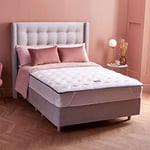 Silentnight Hotel Collection Mattress Topper Double Bed - Luxury Soft Silky Comfortable 2.5cm Deep Mattress Protector Pad Cover with Deep Fit Elasticated Straps - Double - 190x135cm