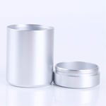 ICUTEDIY Portable Mini Tea Can Aluminum Herb Stash Jar Seal Smell Proof Container Spice Organizer Storage Tool,Silver Color