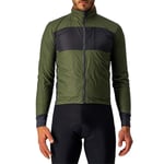 Castelli Unlimited Puffy Cycling Jacket - AW23 Light Military Green / Dark Grey Medium Green/Dark