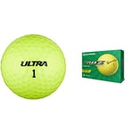 Wilson unisex-adult Ultra Lue Hard Ultimate Distance Golf Balls, Yellow, n/a & TaylorMade RBZ Soft Dozen Golf Balls, Yellow 2022