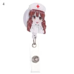1pc Badge Holder Nurse Id Name Card Key Ring 4