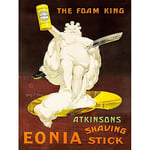 Wee Blue Coo Advert Atkinsons Eonia Shaving Stick Foam King Vintage Razor Art Print Poster Wall Decor 12X16 Inch