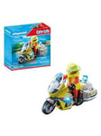 Playmobil 71205 City Life Emergency Motorcycle With Flashing Lights