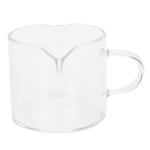 Glass Cup, 100ml Borosilicate Glass Measuring Cup Small Heat-Resistance Milk Coffee Double-Mouthed Ounce Cup Kitchen Supplies Dishwasher Safe