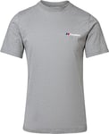 Berghaus Men's Organic Front & Back Classic Logo T-Shirt, Grey Marl, XS