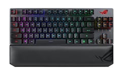 ASUS ROG Strix Scope RX TKL Wireless Deluxe Wireless Mechanical Gaming Keyboard (Tenkeyless, Wrist Rest, 2.4 GHz, Bluetooth, Wired, Aura Sync RGB, DE QWERTZ Layout) Black