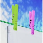 SupaHome Klädnypor i plast (24-pack) Green/Pink One Size