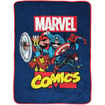 Jay Franco Marvel Comics Avengers Throw Blanket - Measures 120cm x 150cm , Kids Bedding Features Captain America, Black Panther, & Doctor Strange Fade Resistant Super Soft Fleece (Official Product)