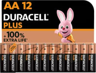 Duracell Plus AA Batteries (12 Pack) - Alkaline 1.5V - Up To 100% Pack of 12