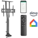 Smart TV Lift Electric Motorized Stand Mount Bracket 37-80" TUYA Alexa Google HQ