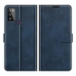 HDOMI Alcatel 1S 2021/Alcate 3L 2021 Case,High Grade Leather Wallet whith [Card Slots] Flip Cover for Alcatel 1S 2021/Alcate 3L 2021 (Blue)