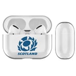Head Case Designs Officially Licensed Scotland Rugby Plain Logo Clear Hard Crystal Cover Compatible With Apple AirPods Pro Charging Case