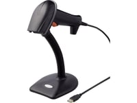 Renkforce Renkforce 2D-Stregkodescanner Kabelbundet 1D, 2D Laser Sort Håndscanner Usb