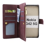 XL Standcase Lyxfodral Nokia G42 5G (Vinröd)