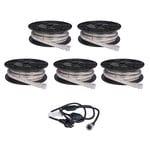 LED-list / Arbetsbelysning AGGE 230V - 1500 lm/m, 10 m, 5 st + Nätsladd (50 m)