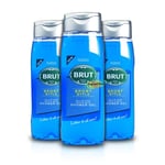 3x Brut Sport Style Hair & Body Shower Gel 500ml