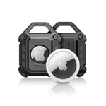 Apple Airtag + AirTag skal med en nyckelring - Svart