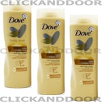 3 x Dove Visible Glow Self-Tan Lotion for Light to Medium Skin 400ml