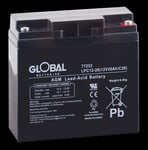 12V Global EGC20-12 AGM Batteri 20Ah 182 x 77 x 168 mm